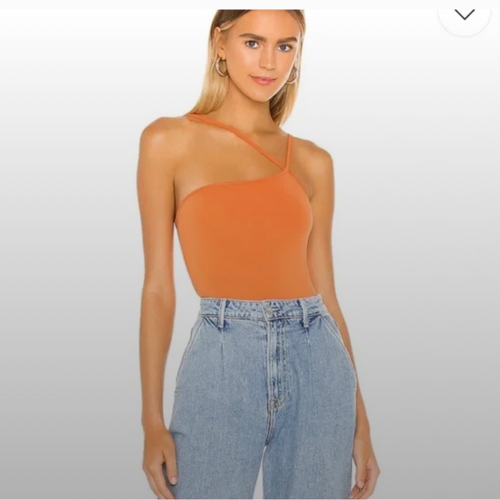 Superdown Revolve Orange tank bodysuit